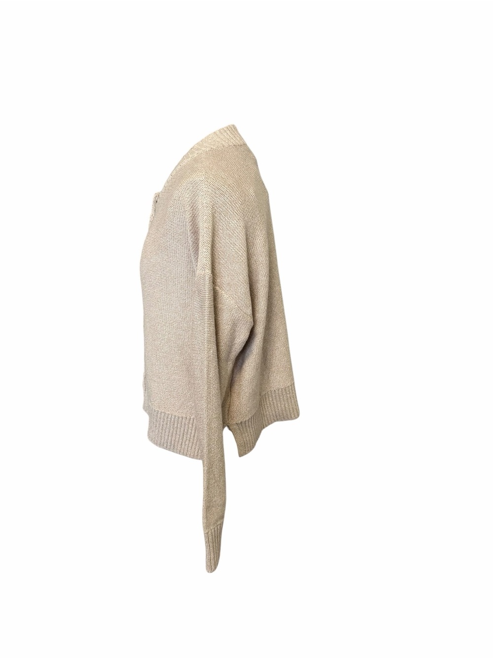 Quince NWT 100% Organic Cotton Classic Cream Cropped Cardigan Women's Sweater XS - Picture 4 of 6
